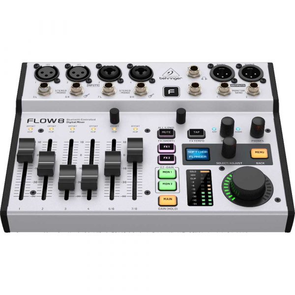 Behringer Flow 8 Digital mixer with Bluetooth for rent - Front Top view