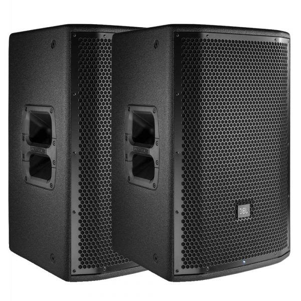 JBL PRX812 Full range self powered speaker pack for rent - front view