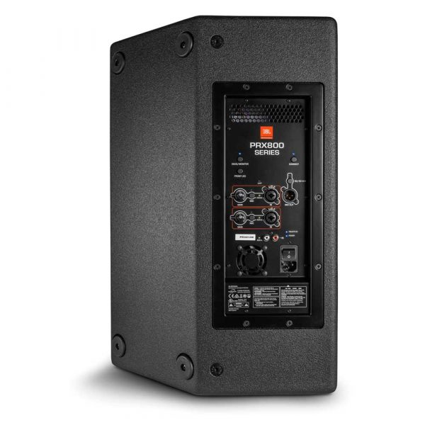 JBL PRX 812 1500 watt full range speaker for rent - rear view