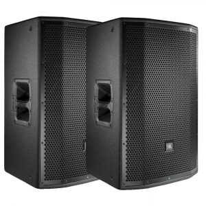 JBL PRX815 Full range self powered speaker pack for rent - front view