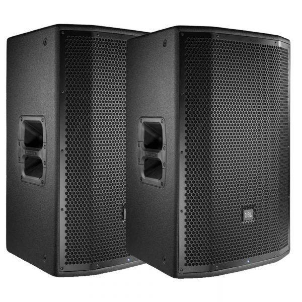 JBL PRX815 Full range self powered speaker pack for rent - front view