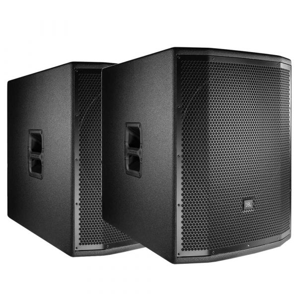 JBL PRX818 Sub bass self powered speaker pack for rent - front view