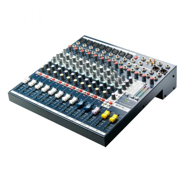 Soundcraft EFX8 mixer with effects for rent - angled view